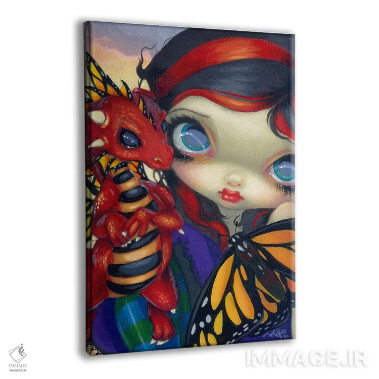 تابلو دکوراتیو اژدهای کوچک عزیز اثر جزمین بکت-گریفیت - نمای پرسپکتیو محصول