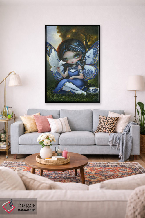 تابلو دکوراتیو پری بید آبی اثر جزمین بکت-گریفیت - D1B