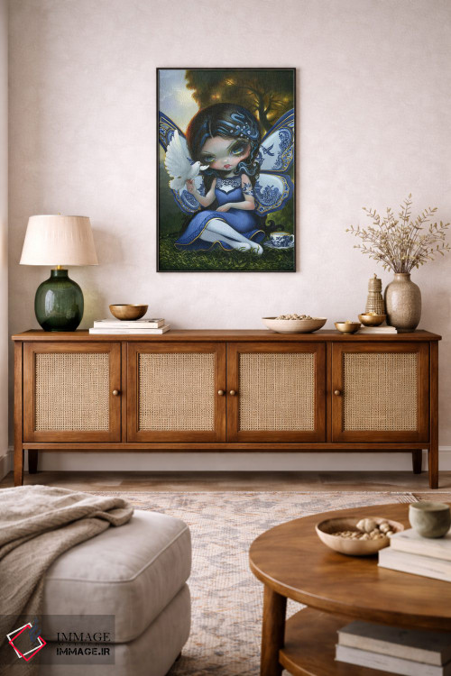 تابلو دکوراتیو پری بید آبی اثر جزمین بکت-گریفیت - D4B