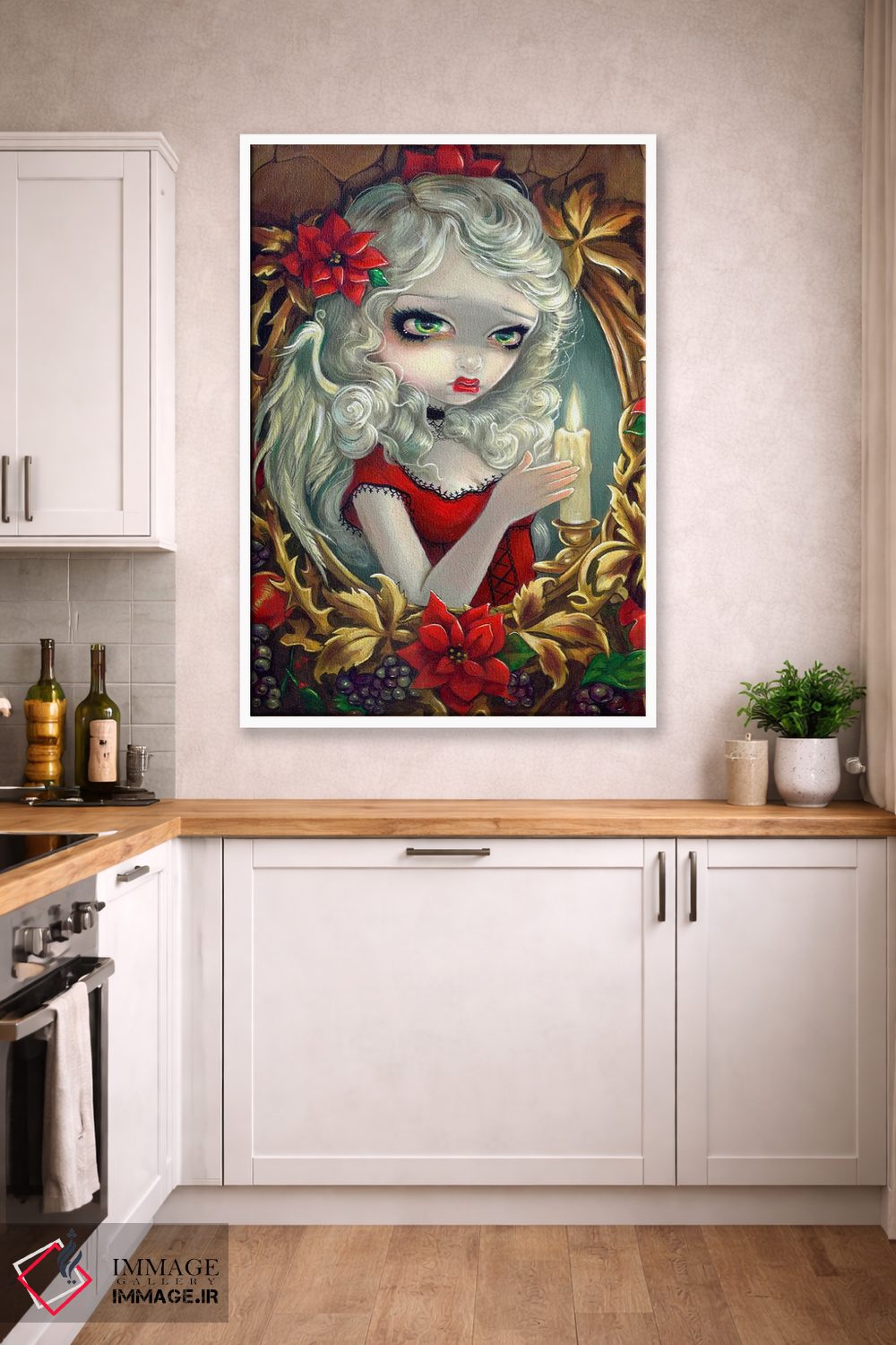 تابلو دکوراتیو شمع کریسمس اثر جزمین بکت-گریفیت - D4W