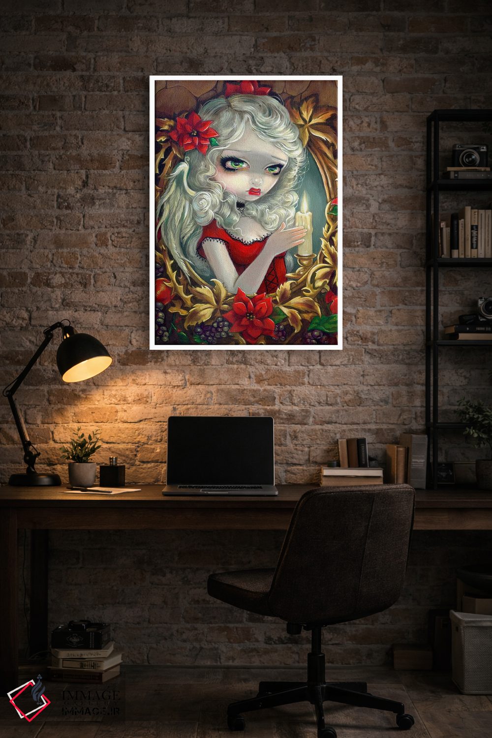 تابلو دکوراتیو شمع کریسمس اثر جزمین بکت-گریفیت - D3W