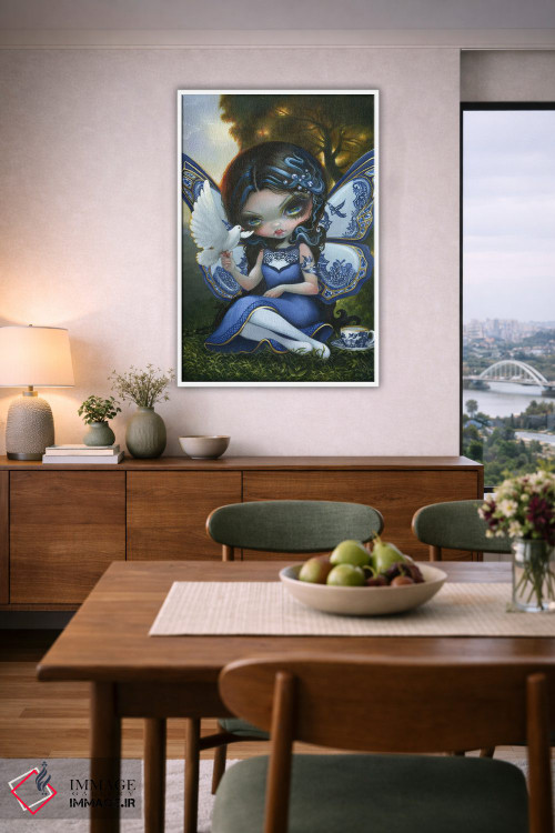 تابلو دکوراتیو پری بید آبی اثر جزمین بکت-گریفیت - D6W