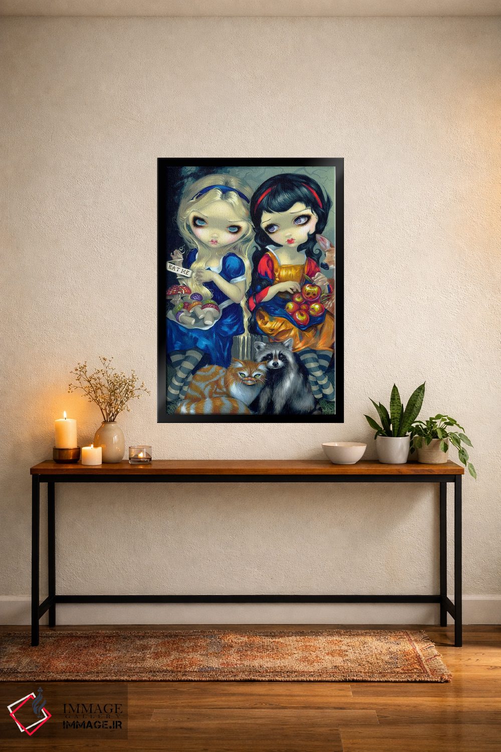 تابلو دکوراتیو آلیس و سفیدبرفی اثر جزمین بکت-گریفیت - D4B