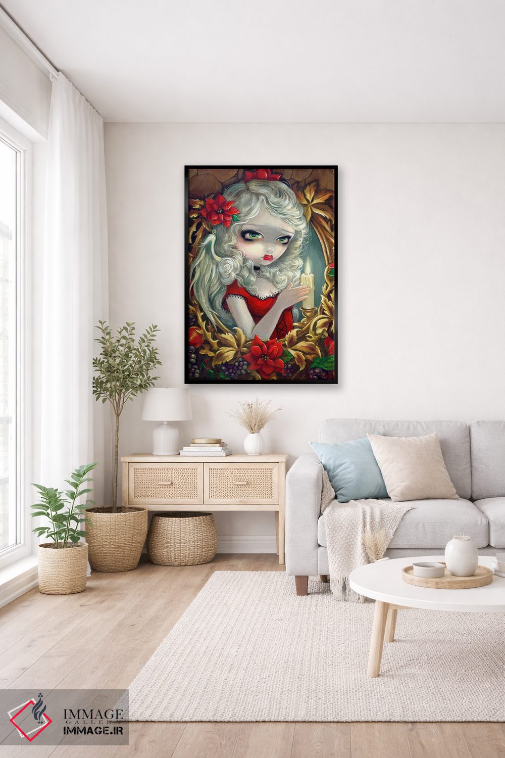 تابلو دکوراتیو شمع کریسمس اثر جزمین بکت-گریفیت - D5B