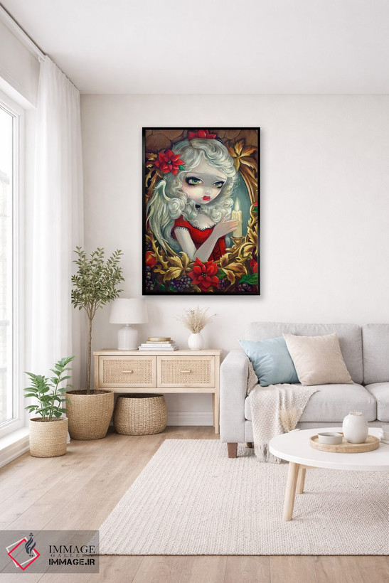 تابلو دکوراتیو شمع کریسمس اثر جزمین بکت-گریفیت - D5B