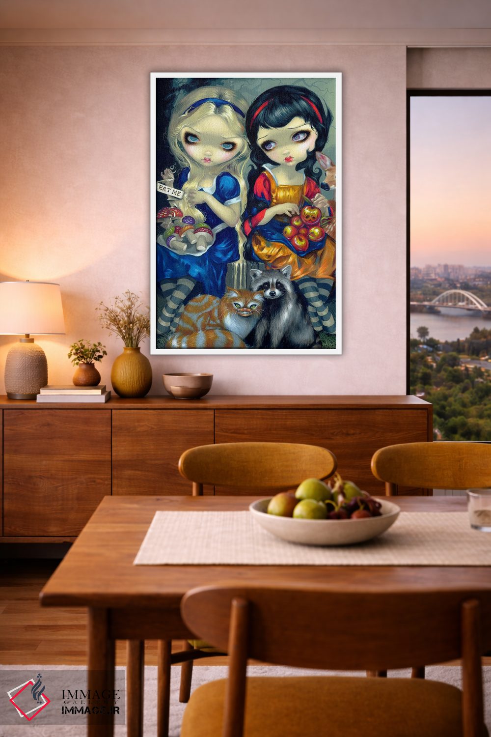 تابلو دکوراتیو آلیس و سفیدبرفی اثر جزمین بکت-گریفیت - D5W