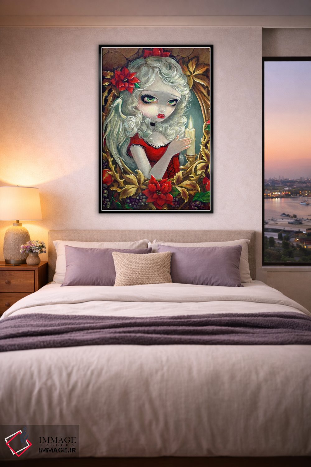 تابلو دکوراتیو شمع کریسمس اثر جزمین بکت-گریفیت - D6B