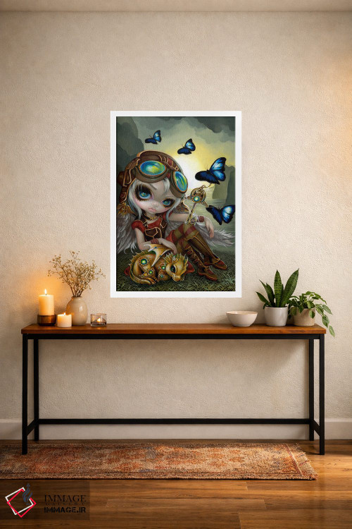 تابلو دکوراتیو اژدهای کوچک چرخ دنده ای اثر جزمین بکت-گریفیت - D3W