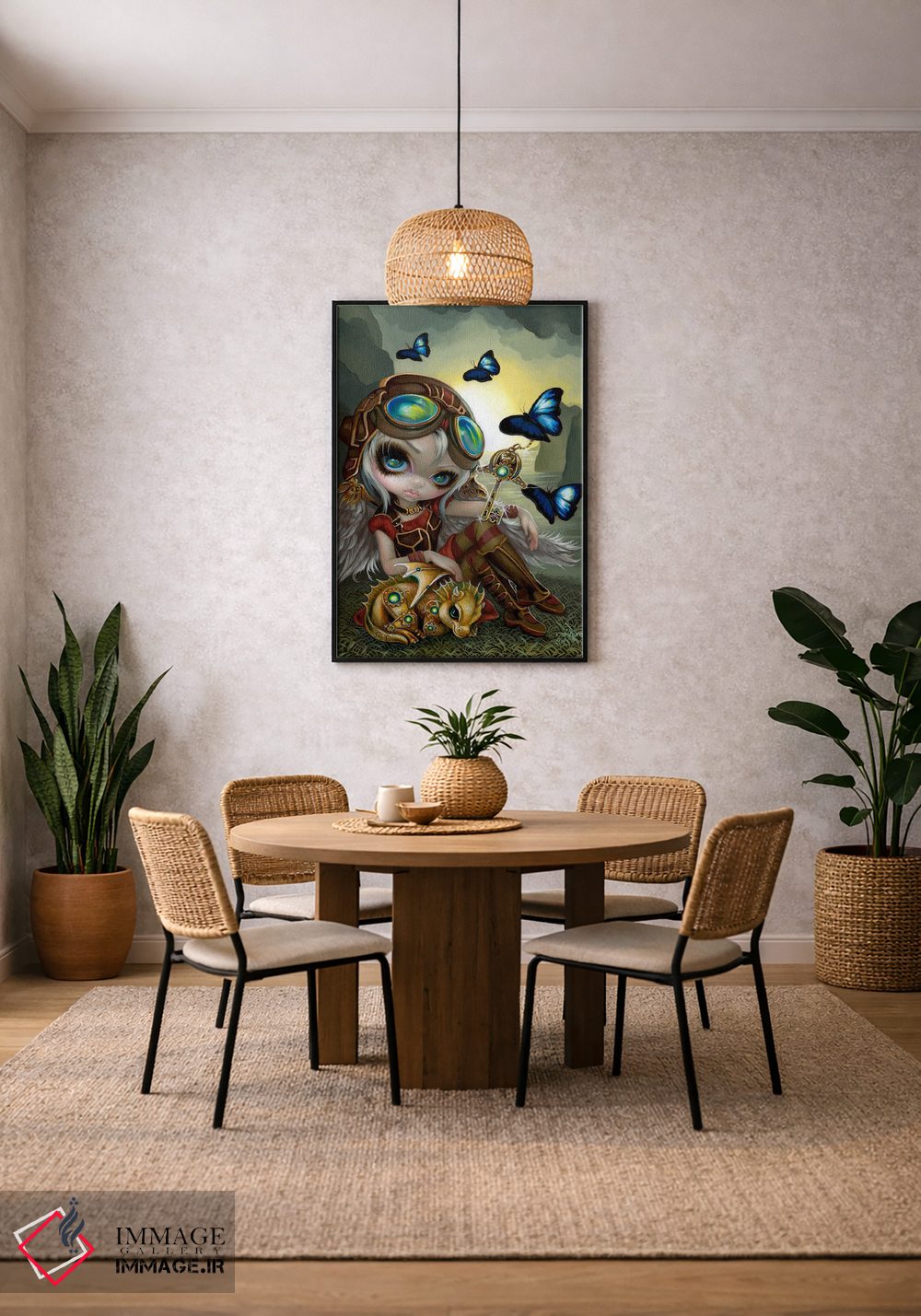 تابلو دکوراتیو اژدهای کوچک چرخ دنده ای اثر جزمین بکت-گریفیت - D4B