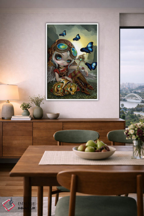 تابلو دکوراتیو اژدهای کوچک چرخ دنده ای اثر جزمین بکت-گریفیت - D6W