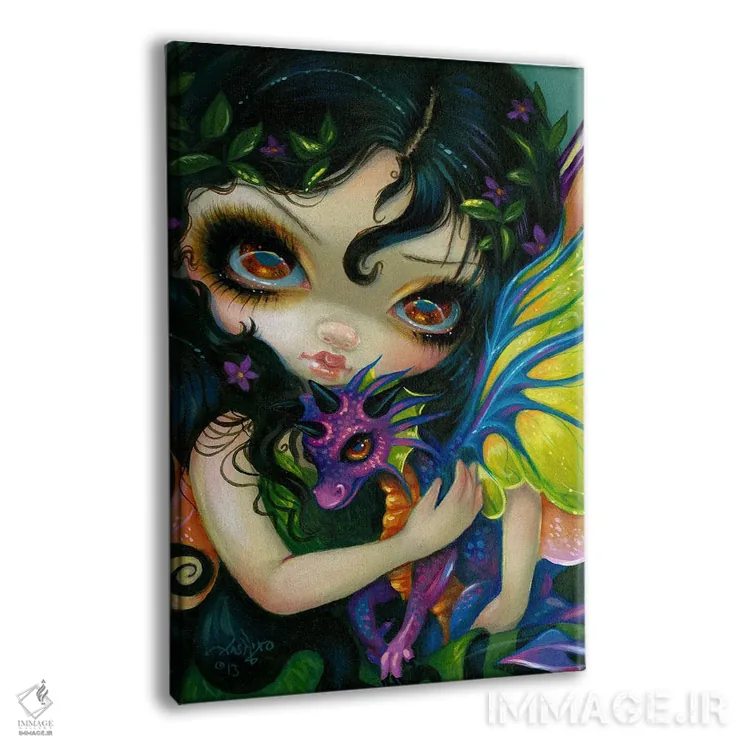 تابلو دکوراتیو اژدهای کوچک عزیز اثر جزمین بکت-گریفیت - نمای پرسپکتیو محصول