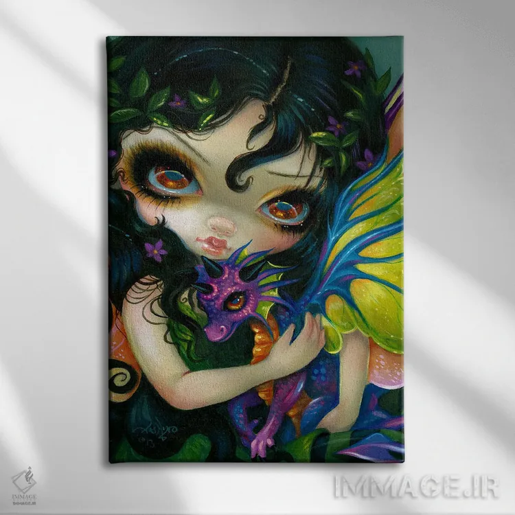 تابلو دکوراتیو اژدهای کوچک عزیز اثر جزمین بکت-گریفیت - نمای روبهرو روی دیوار