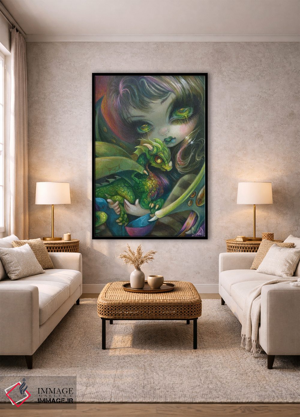 تابلو دکوراتیو اژدهای کوچک عزیز اثر جزمین بکت-گریفیت - D1B