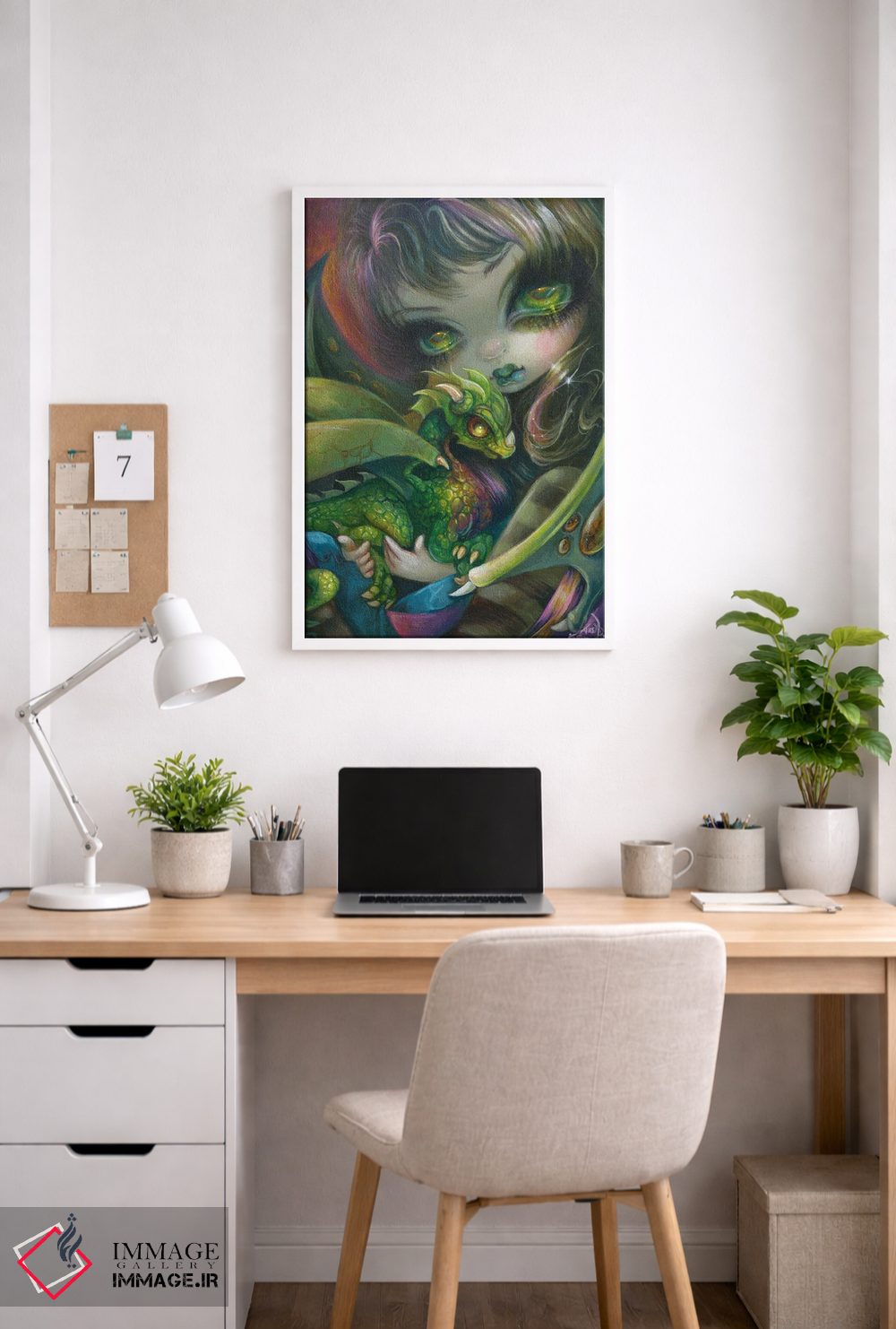 تابلو دکوراتیو اژدهای کوچک عزیز اثر جزمین بکت-گریفیت - D4W