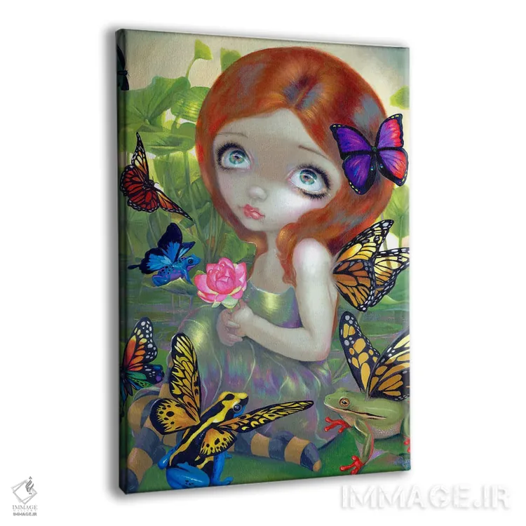 تابلو دکوراتیو خیالات روزانه و قورباغه ها اثر جزمین بکت-گریفیت - نمای پرسپکتیو محصول