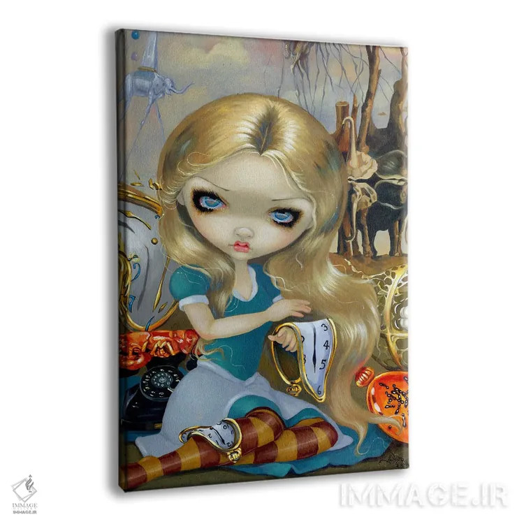 تابلو دکوراتیو آلیس در رویای دالی اثر جزمین بکت-گریفیت - نمای پرسپکتیو محصول