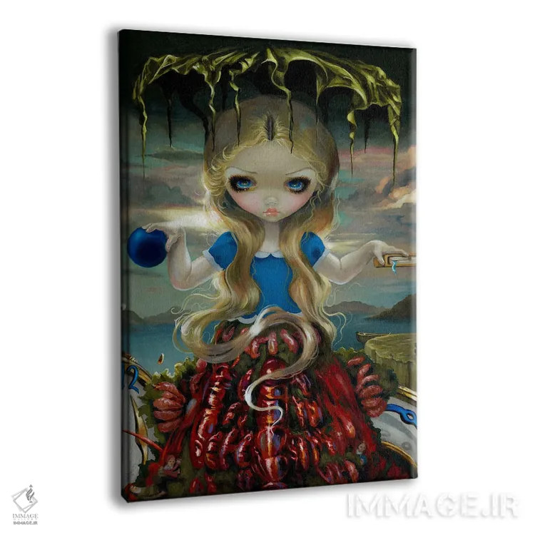 تابلو دکوراتیو آلیس با لباس دالی اثر جزمین بکت-گریفیت - نمای پرسپکتیو محصول