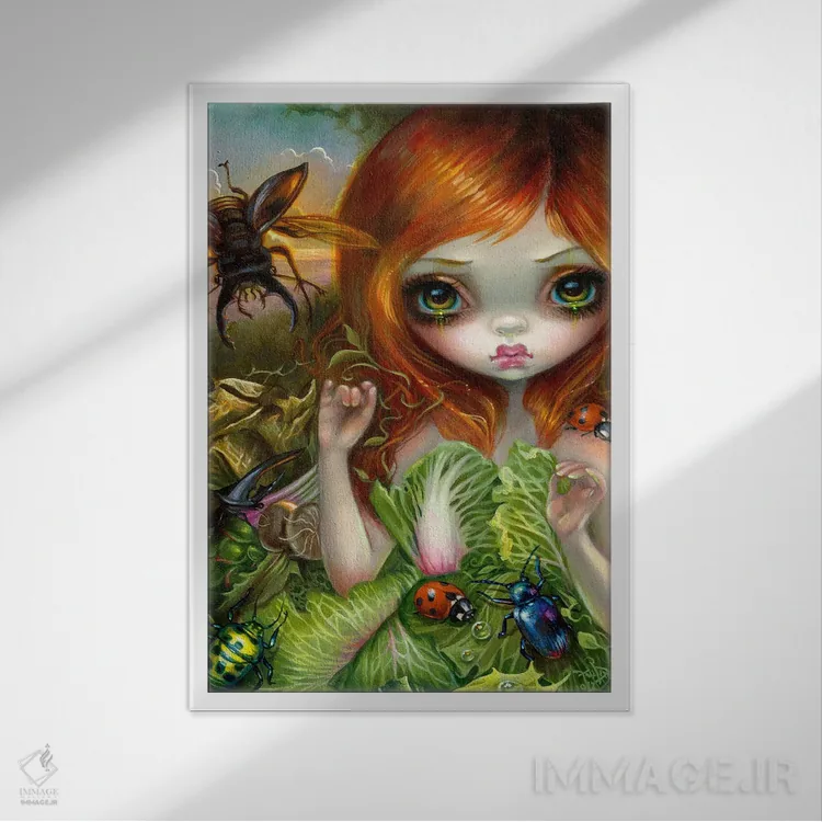 تابلو دکوراتیو حشره خانه اثر جزمین بکت-گریفیت - نمای قابدار سفید