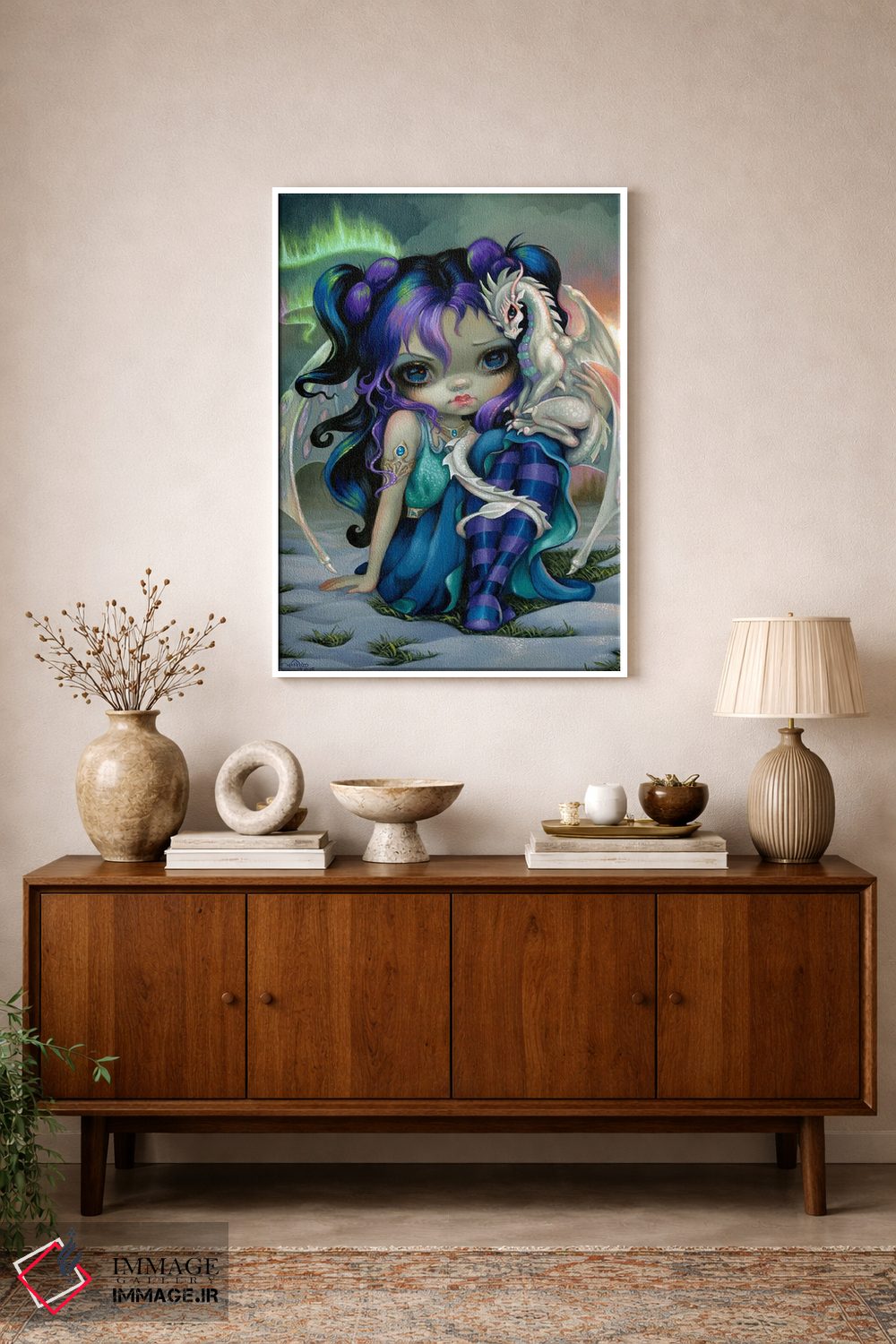 تابلو دکوراتیو اژدهای کوچک یخی اثر جزمین بکت-گریفیت - D1W