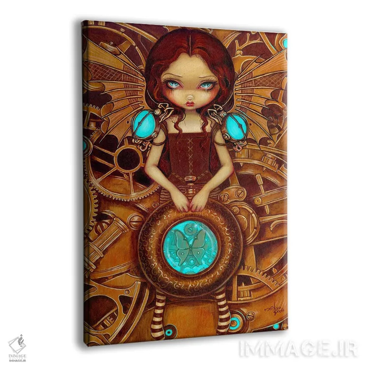 تابلو دکوراتیو فرشته مکانیکی اثر جزمین بکت-گریفیت - نمای پرسپکتیو محصول