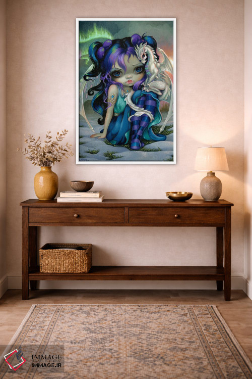 تابلو دکوراتیو اژدهای کوچک یخی اثر جزمین بکت-گریفیت - D2W