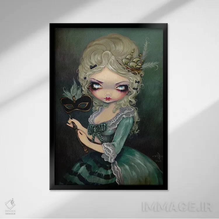 تابلو دکوراتیو ماسه کراد ماری اثر جزمین بکت-گریفیت - نمای قابدار مشکی