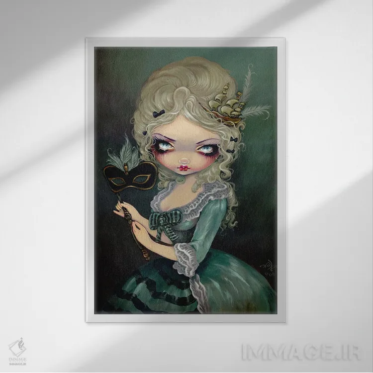 تابلو دکوراتیو ماسه کراد ماری اثر جزمین بکت-گریفیت - نمای قابدار سفید