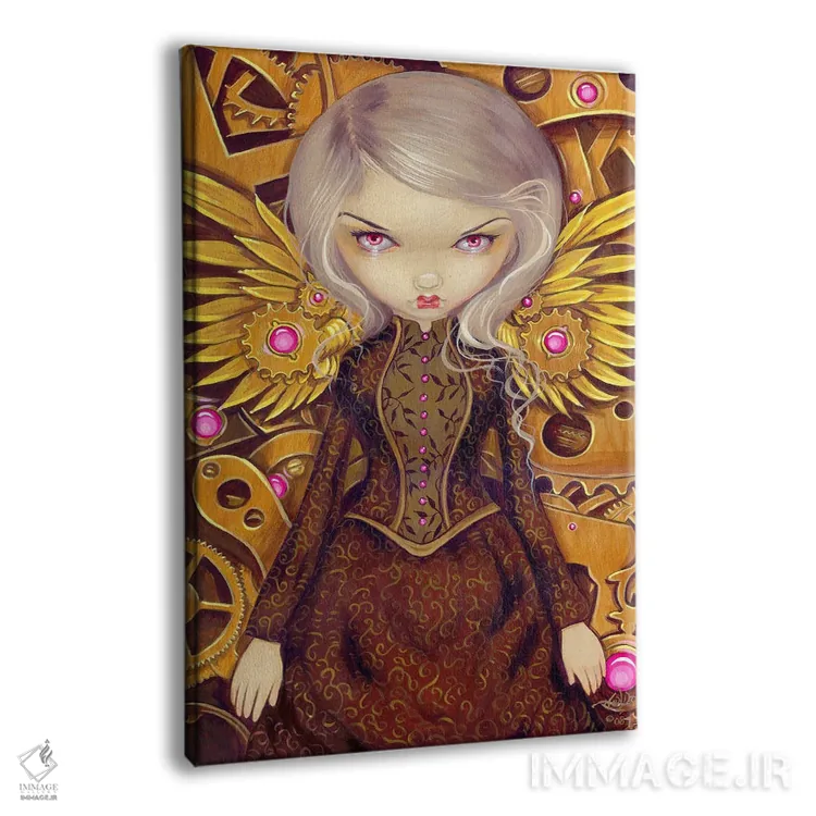 تابلو دکوراتیو فرشته مکانیکی اثر جزمین بکت-گریفیت - نمای پرسپکتیو محصول