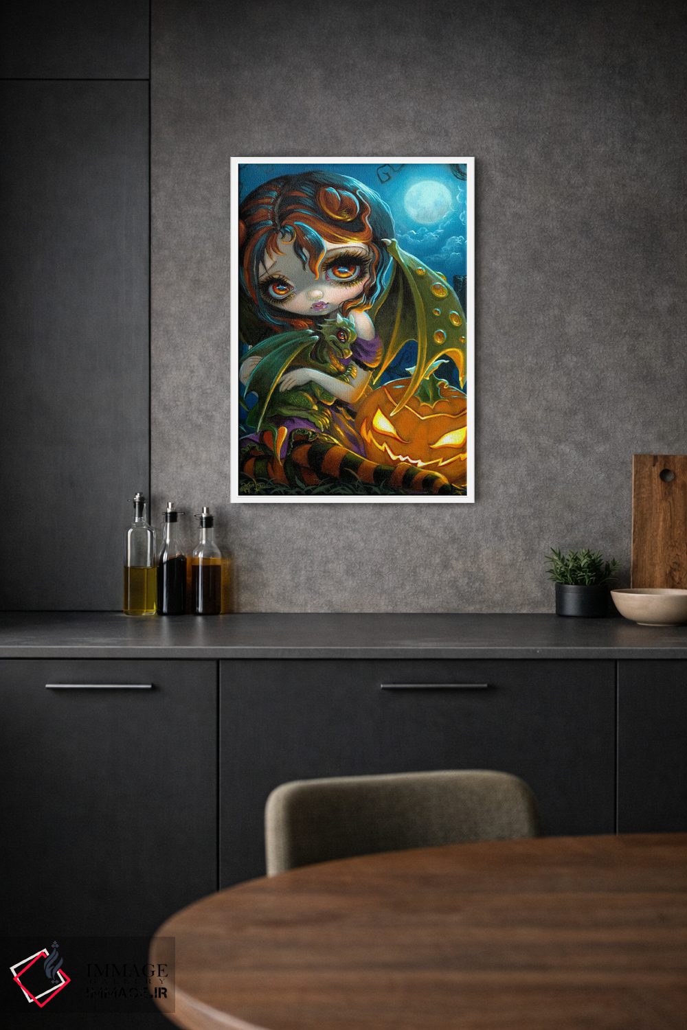 تابلو دکوراتیو اژدهای کوچک هالووین اثر جزمین بکت-گریفیت - D1W