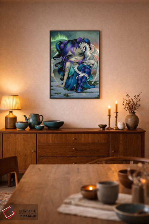 تابلو دکوراتیو اژدهای کوچک یخی اثر جزمین بکت-گریفیت - D6B