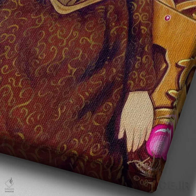 تابلو دکوراتیو فرشته مکانیکی اثر جزمین بکت-گریفیت - نمای نزدیک بافت بوم