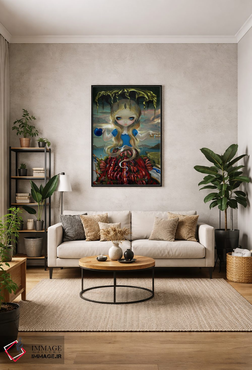 تابلو دکوراتیو آلیس با لباس دالی اثر جزمین بکت-گریفیت - D2B