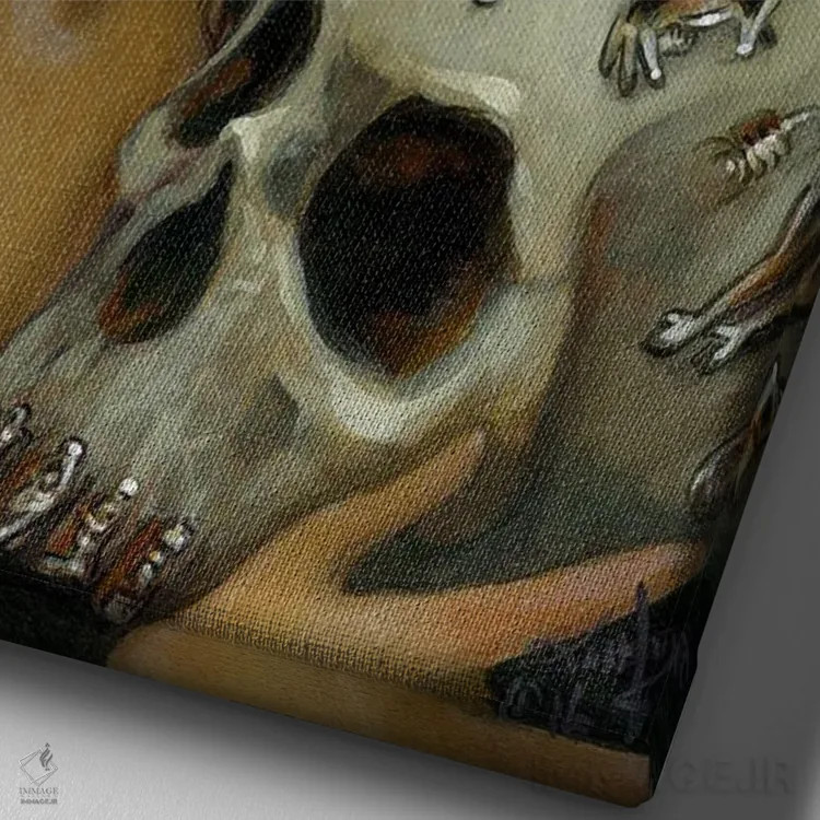 تابلو دکوراتیو میلاگروس لا کلاورا اثر جزمین بکت-گریفیت - نمای نزدیک بافت بوم