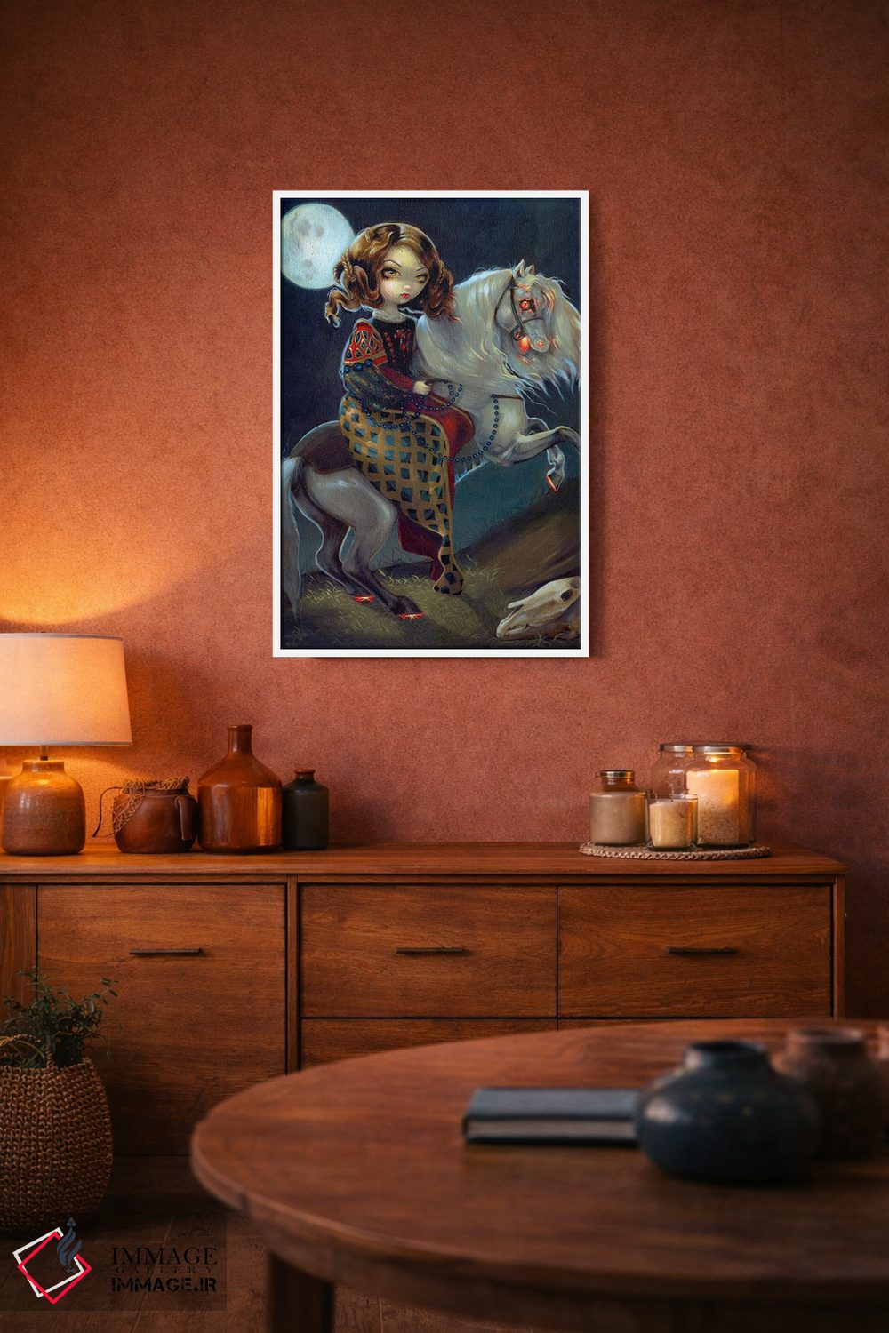 تابلو دکوراتیو خون آشام ها شب هنگام سواره اثر جزمین بکت-گریفیت - D3W
