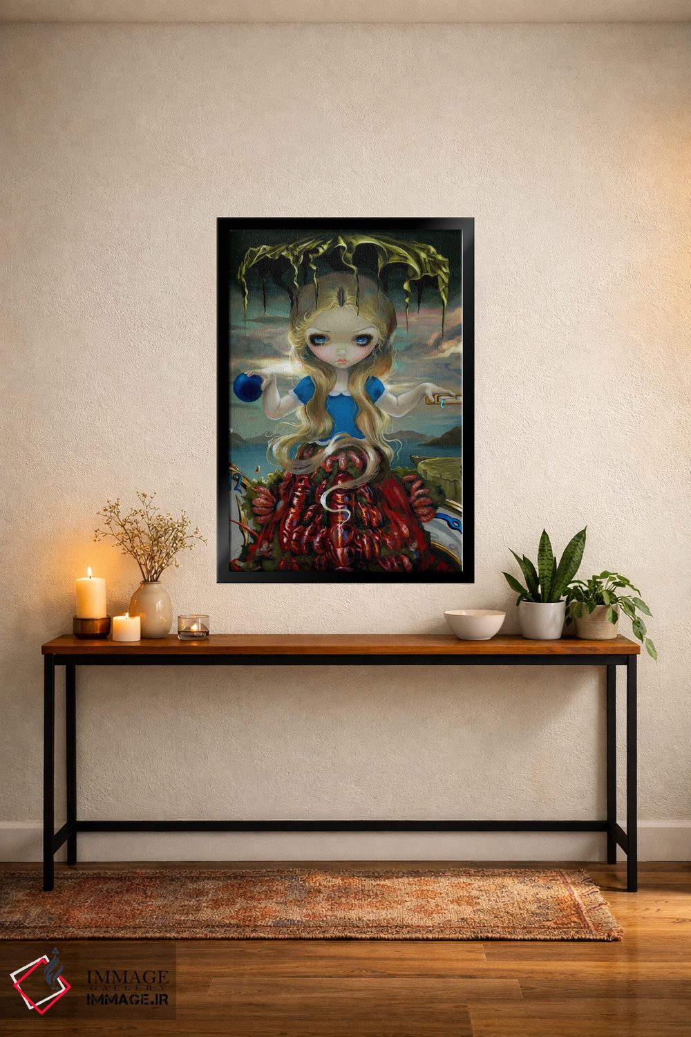 تابلو دکوراتیو آلیس با لباس دالی اثر جزمین بکت-گریفیت - D5B