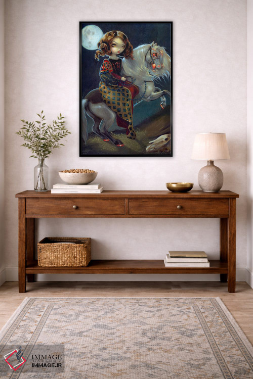 تابلو دکوراتیو خون آشام ها شب هنگام سواره اثر جزمین بکت-گریفیت - D5B