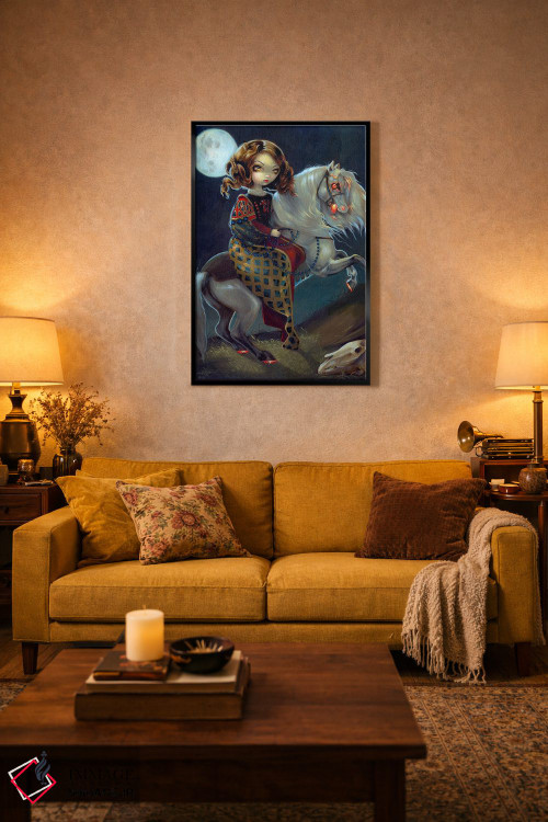 تابلو دکوراتیو خون آشام ها شب هنگام سواره اثر جزمین بکت-گریفیت - D4B