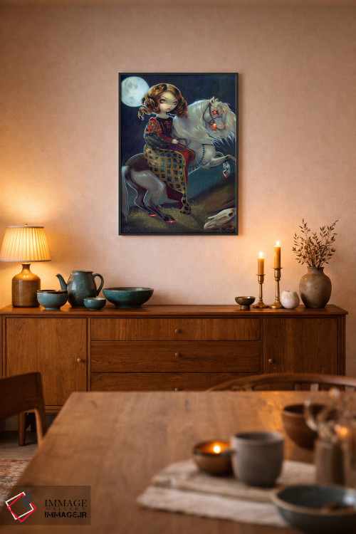 تابلو دکوراتیو خون آشام ها شب هنگام سواره اثر جزمین بکت-گریفیت - D6B