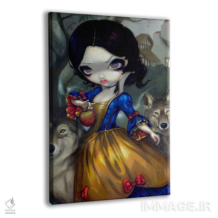 تابلو دکوراتیو گرگ نما سفیدبرفی اثر جزمین بکت-گریفیت - نمای پرسپکتیو محصول