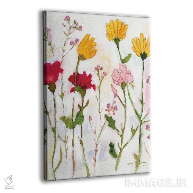 تابلو مینیمال گل ها از شیلی اثر جنل براگ - نمای پرسپکتیو محصول