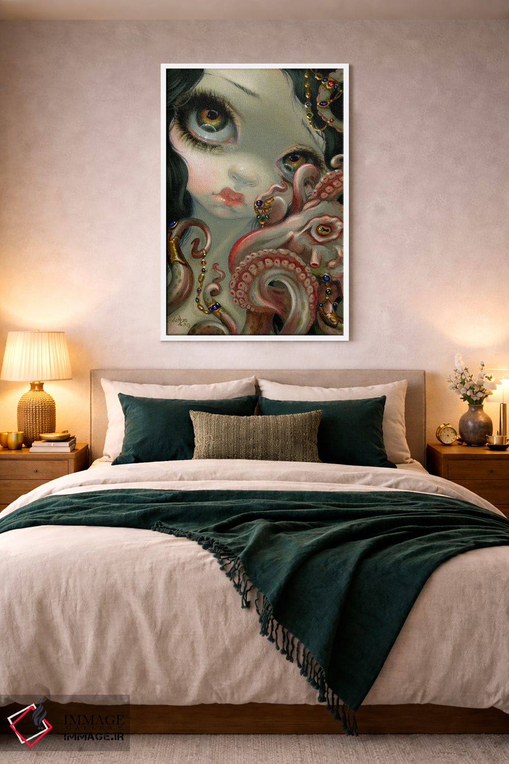 تابلو دکوراتیو اختاپوس جواهرنشان اثر جزمین بکت-گریفیت - D2W