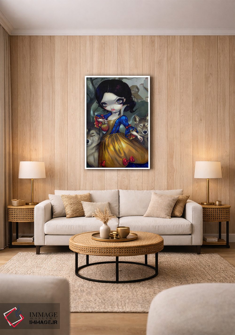 تابلو دکوراتیو گرگ نما سفیدبرفی اثر جزمین بکت-گریفیت - D1W