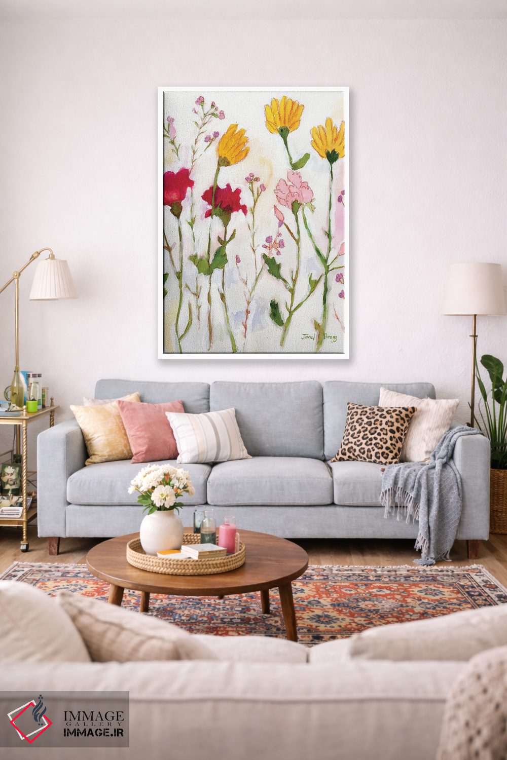 تابلو مینیمال گل ها از شیلی اثر جنل براگ - D1W
