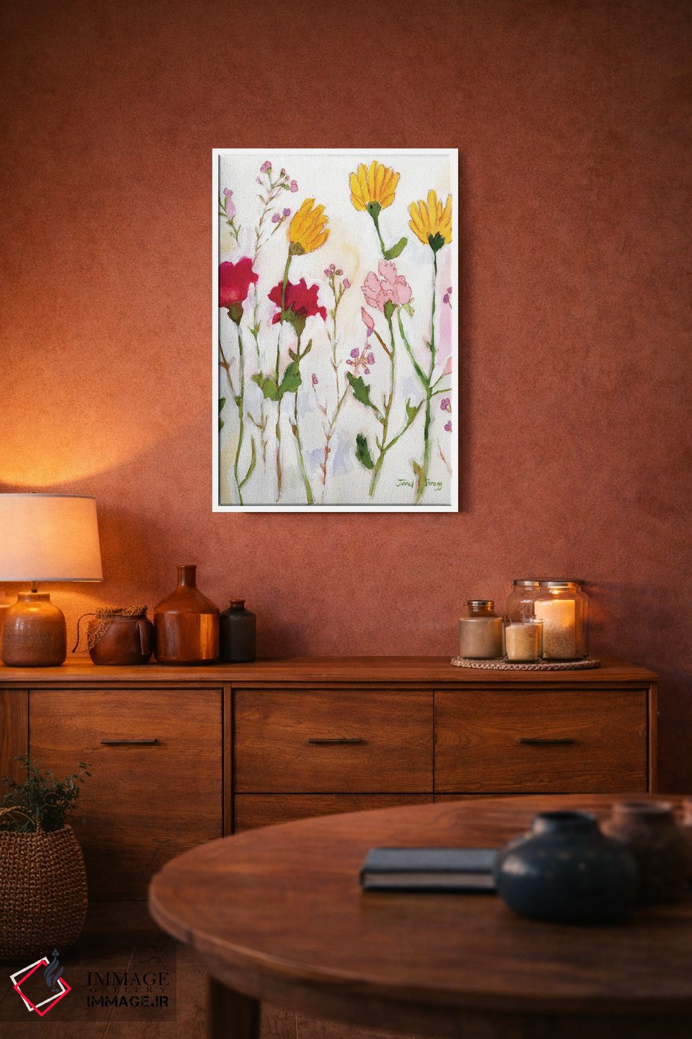 تابلو مینیمال گل ها از شیلی اثر جنل براگ - D2W