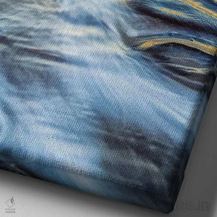 تابلو دکوراتیو صخره مرجانی هنگام طلوع اثر جوزف اس. جیاکالونه - نمای نزدیک بافت بوم