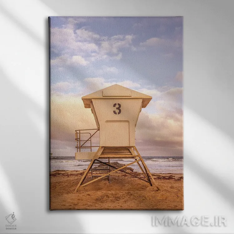 تابلو دکوراتیو سلام صبحگاهی از اوشن بیچ اثر جوزف اس. جیاکالونه - نمای روبهرو روی دیوار