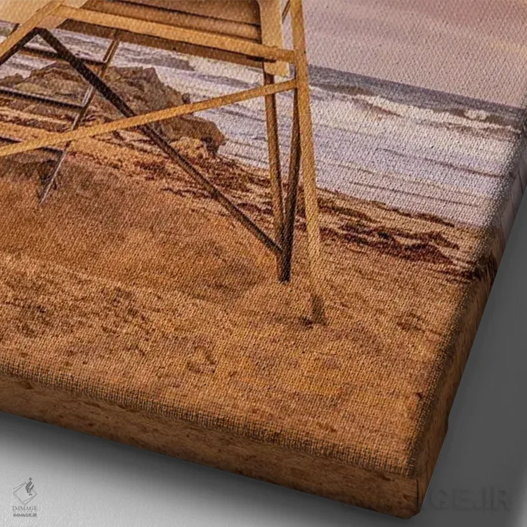 تابلو دکوراتیو سلام صبحگاهی از اوشن بیچ اثر جوزف اس. جیاکالونه - نمای نزدیک بافت بوم