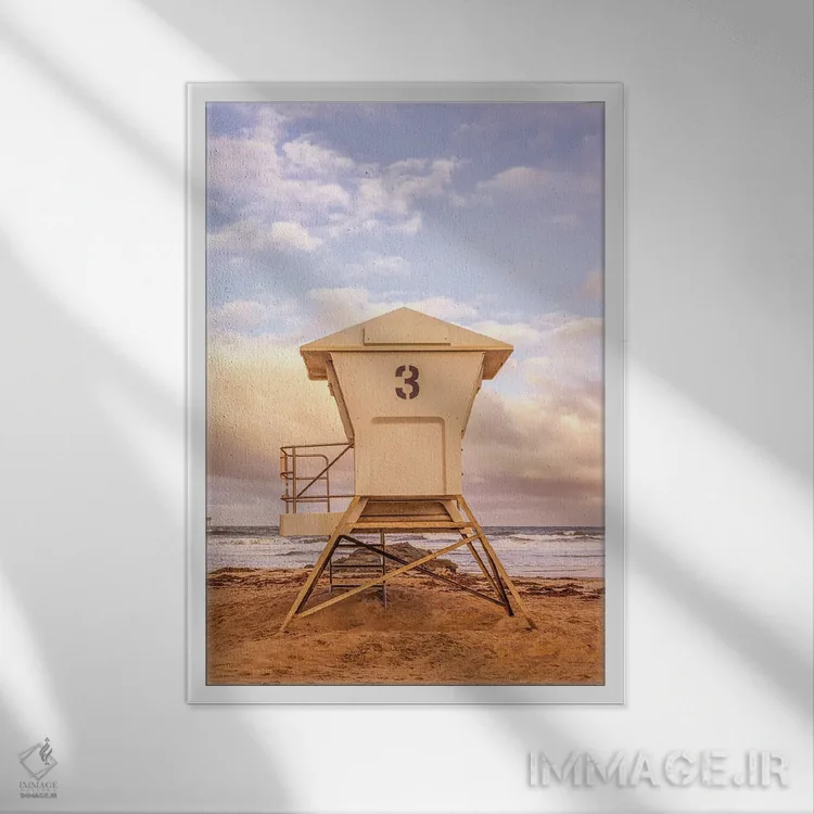 تابلو دکوراتیو سلام صبحگاهی از اوشن بیچ اثر جوزف اس. جیاکالونه - نمای قابدار سفید