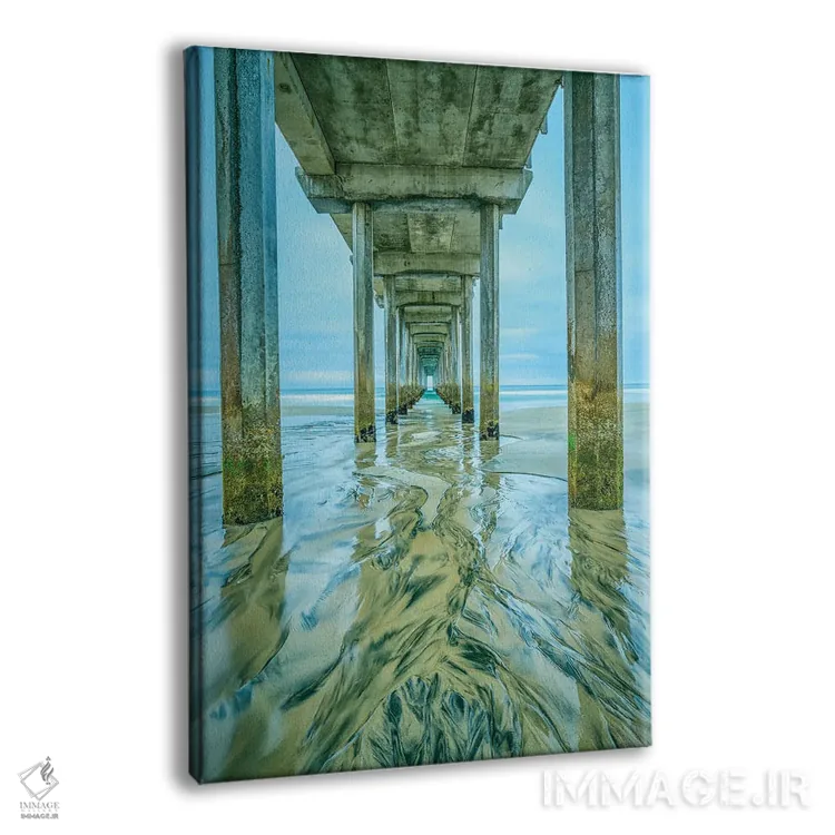 تابلو دکوراتیو اشکال اسکله اسکریپس در شن اثر جوزف اس. جیاکالونه - نمای پرسپکتیو محصول