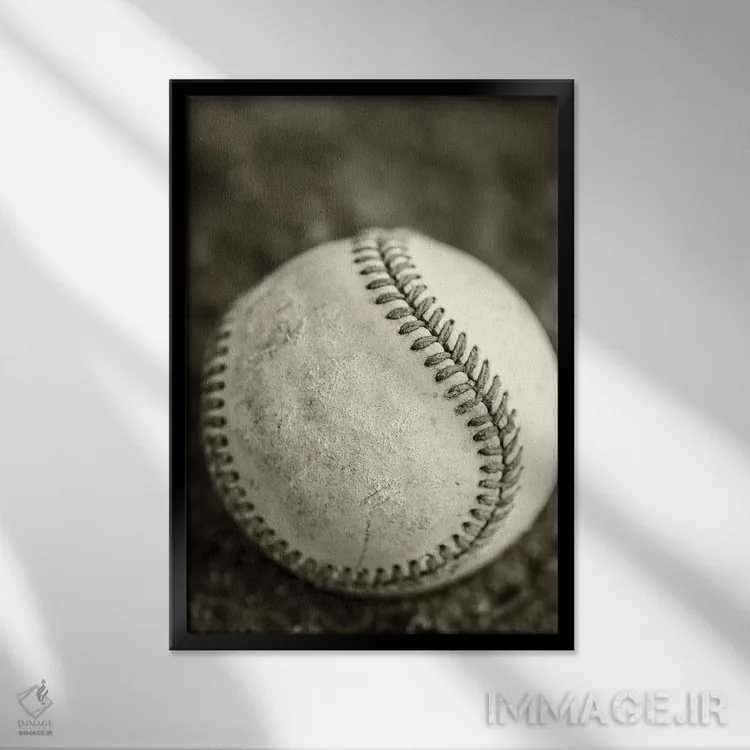 تابلو دکوراتیو مرا به مسابقه بیسبال ببر اثر جوزف اس. جیاکالونه - نمای قابدار مشکی